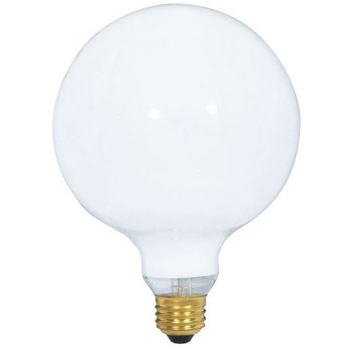 Dimmable G40 Globe Light Bulb, White - 60W 520617