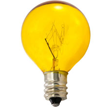 7.5 Watt Yellow Candelabra Base Linear String Light Bulb 
