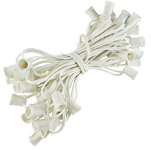 50' White Commercial C9 Light Strand