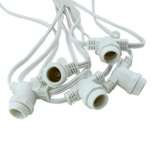 25' Candelabra Base White Mini String Light Strand