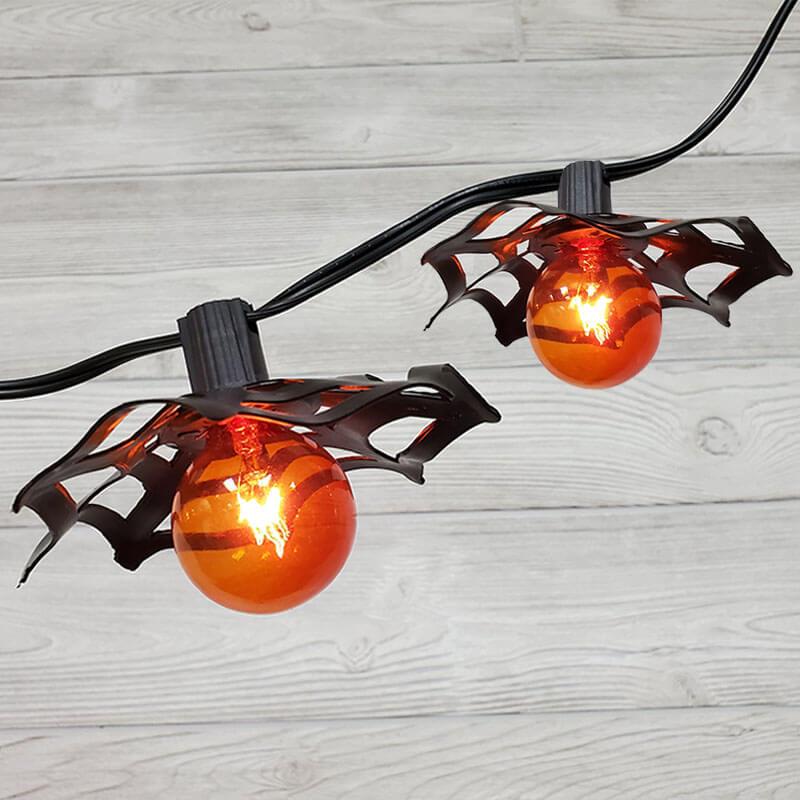 Orange G40 Globe String Lights - 10 Lights