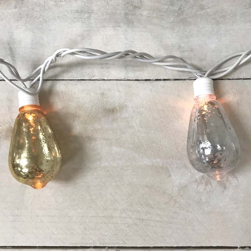 Gold & Silver Vintage Edison String Lights 900417