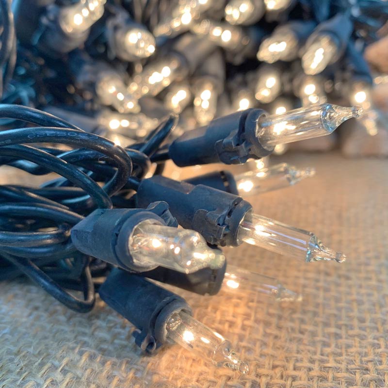 100 ft. Clear String Lights - Black Wire BS-74100