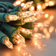 10 Light Mini Light Set - Green Wire   BS-28100