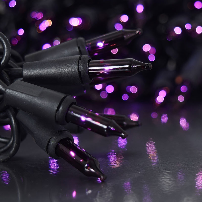Blacklight String Lights Enchanting 60 Count Purple Miniature Light Set Black Wire Blacklight String Lights Enchanting 60 Count Purple Miniature Light Set Black Wire