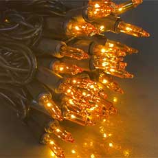 Orange Halloween Indoor Outdoor Miniature String Lights