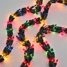 600 Count Indoor/Outdoor Cluster Garland String Light Set - Green Wire - Multi-Color Mini Bulbs