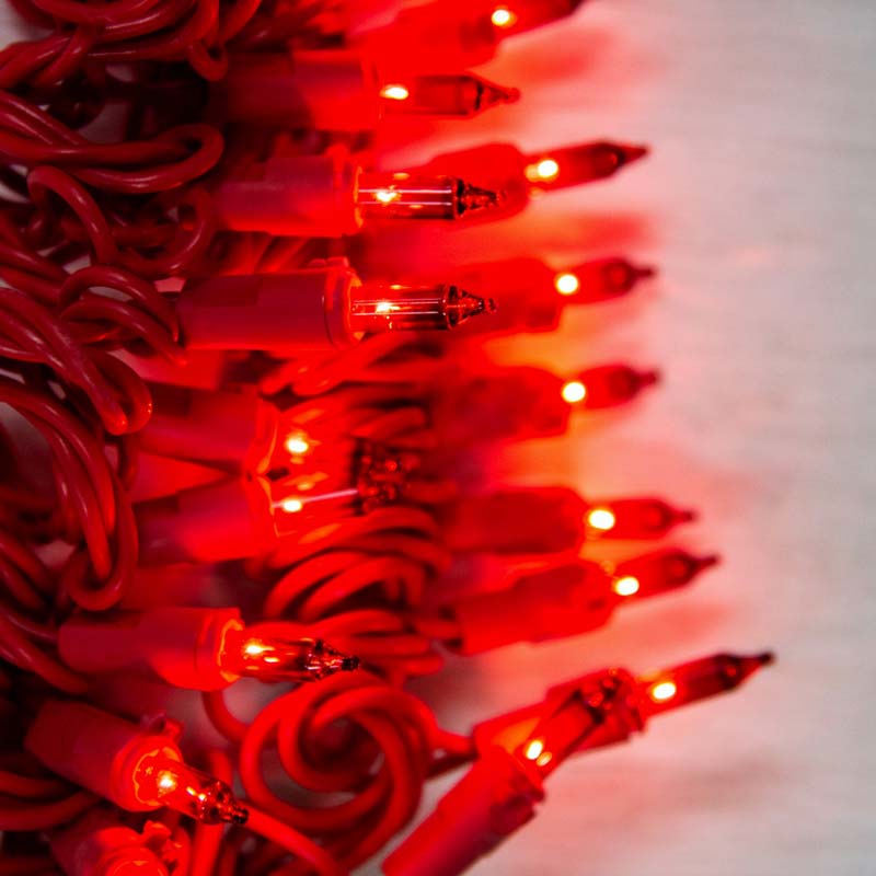 Red Miniature String Lights - Red Wire - 50 Count BS-82200
