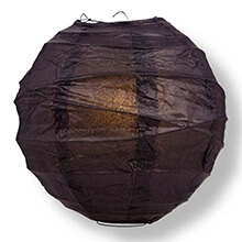 Black 12" Round Rice Paper Lantern