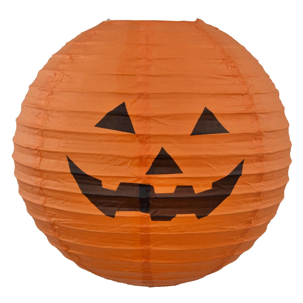 Happy Jack O' Lantern Pumpkin Paper Shade Lantern - 16