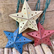 Rustic Country Patriotic Star String Lights