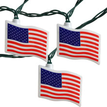 US American Flag Party String Lights