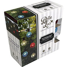 Belle Luci® 20-Light Patriotic G40 Globe String Lights – Red, Clear & Blue Incandescent Bulbs 845925