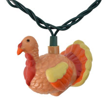 Rustic Roy Gobbler Thanksgiving Turkey Lights