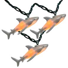 Shark Novelty String Lights - 10 Light Set UL4334