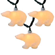 Polar Bear Novelty String Lights - 10 Light Set UL4339