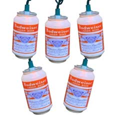 Budweiser White Can Party String Lights - 10 Lights  AB9140