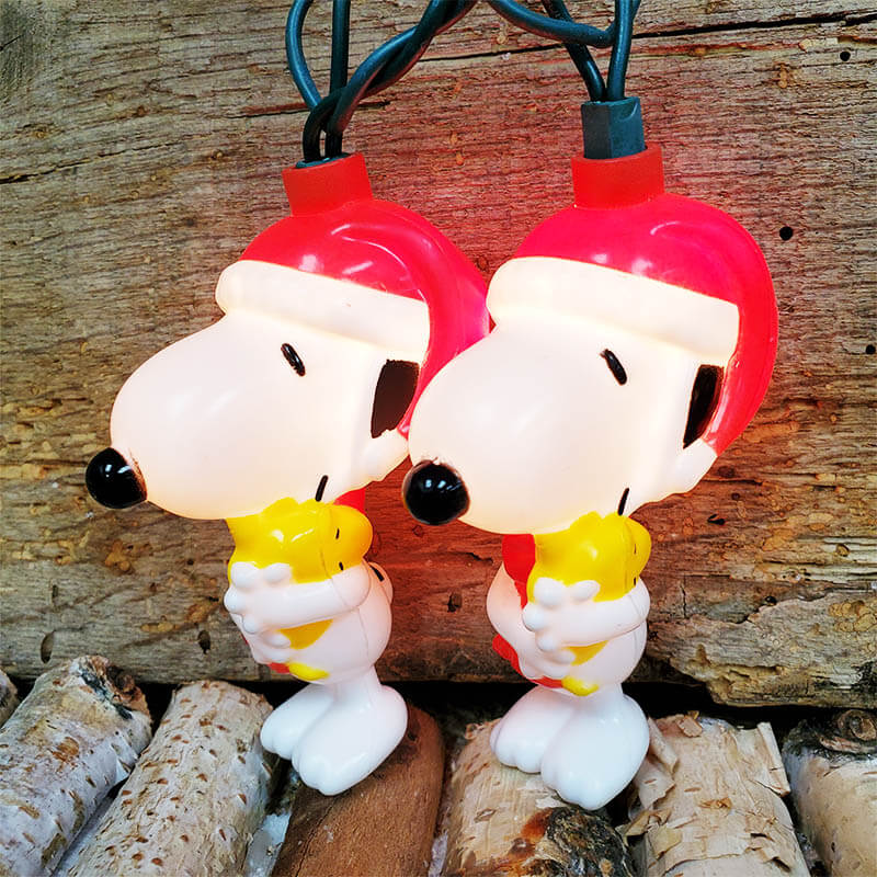 Snoopy W Woodstock Christmas Party String Lights 10 Lights