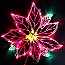 35L LED Poinsettia Window Décor VM-490541