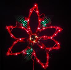 Poinsettia Window Light  HOF-1548P