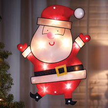 Santa Shimmer Wall & Window Light Art 13338