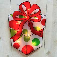 Christmas Present Shimmer Wall & Window Light Art  PD-13339