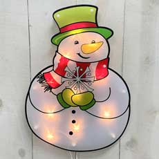 Snowman Shimmer Window & Wall Light Art  PD-95181