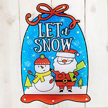 Snowglobe Let it Snow Shimmer Wall Art