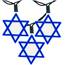 Blue Hannukkah Star of David Party String Lights 