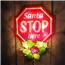 Santa Stop Here Shimmer Christmas Wall Art