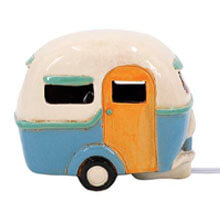 DE-13660 Ceramic Happy Camper Nightlight