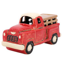 DE-14331Ceramic Red Truck Nightlight 