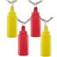 ketchup and mustard party string lights, condiment novelty lights