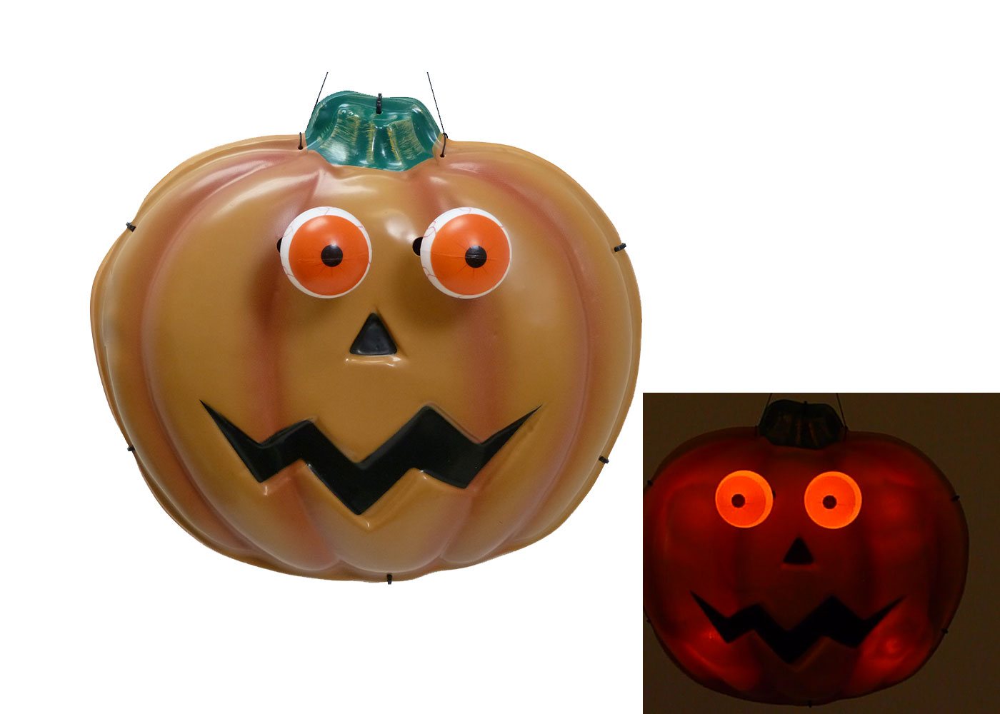 creepy eyes pumpkin halloween windowdoor hanging light