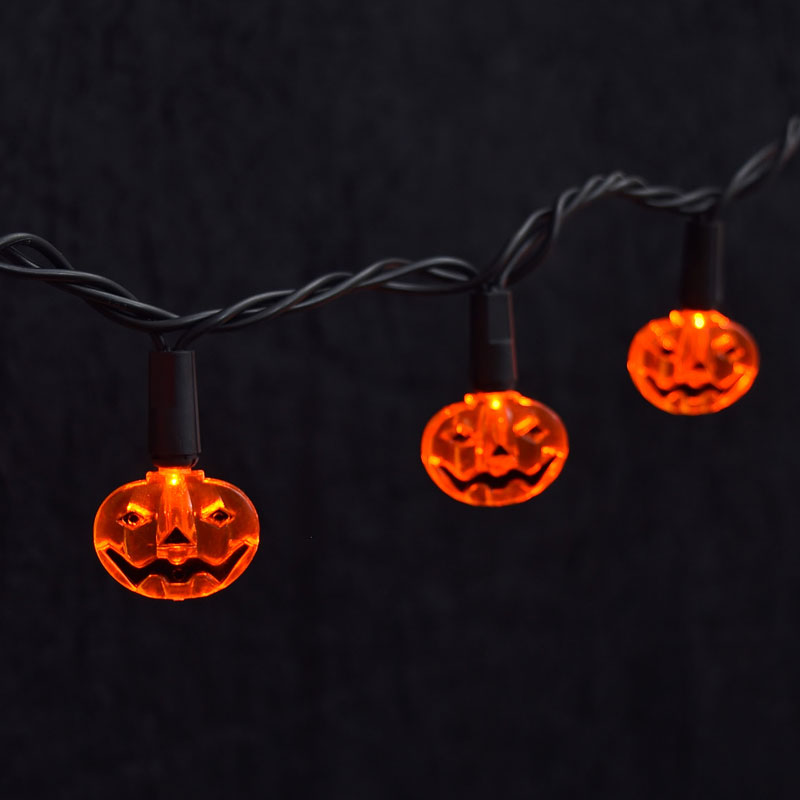 electric led halloween pumpkin string lights