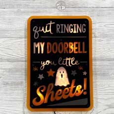 Halloween Doorbell Ringing Shimmer Window Decor PD-128290