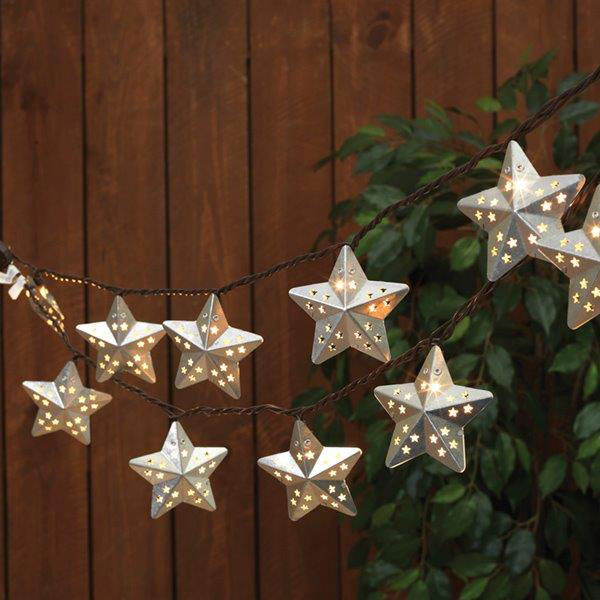 Metal Gray Star String Lights 10