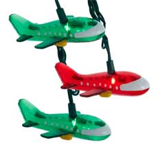 Red/Green Airplane Party String Lights  UL4374