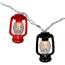 Campfire Railroad Lanterns Black & Red  - 10 Lights DE-50211 