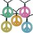 Multicolor Peace Sign Novelty Light Set