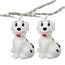 These cute Dalmatians are sure to brighten up the room! This 10-Light Dalmatian Dog Warm White LED Light Set is perfect for a child's bedroom, nursery, or play room -- these pair of pups would be wonderful if hung up for any kind of event.