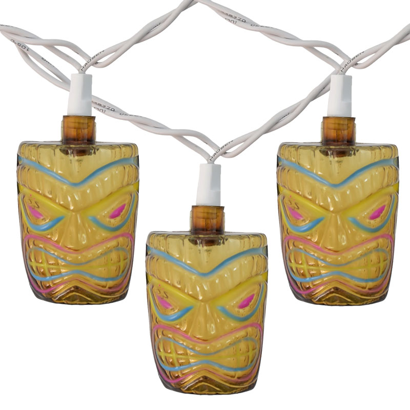 Tiki Party String Lights Tiki Head Tropical String Lights