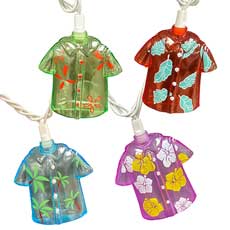 Hawaiian Beach Shirt Party String Lights - 10 Lights 