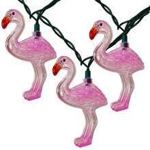 Pink Flamingo Tropical Novelty String Lights