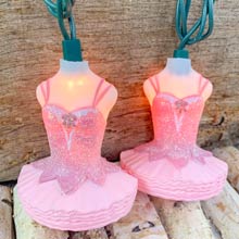 Pink Ballerina Dress Party String Lights