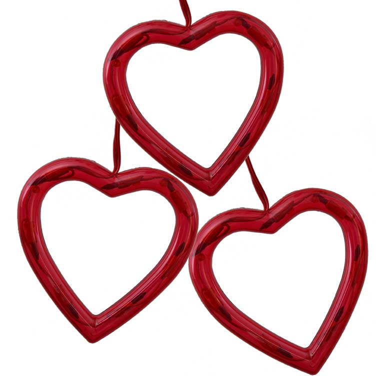 Heart Sculpture Party String Light Set Of 3 Hearts Heart Sculpture Party String Lights