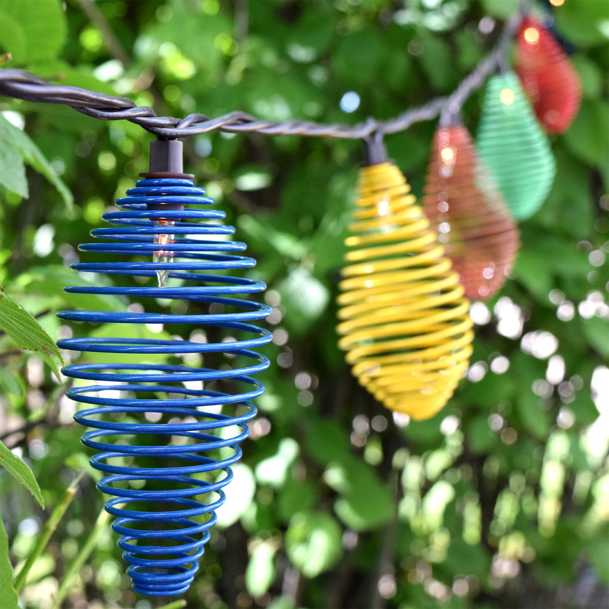 Multi Color Metal Spiral Tear Drop Strin Lights 10