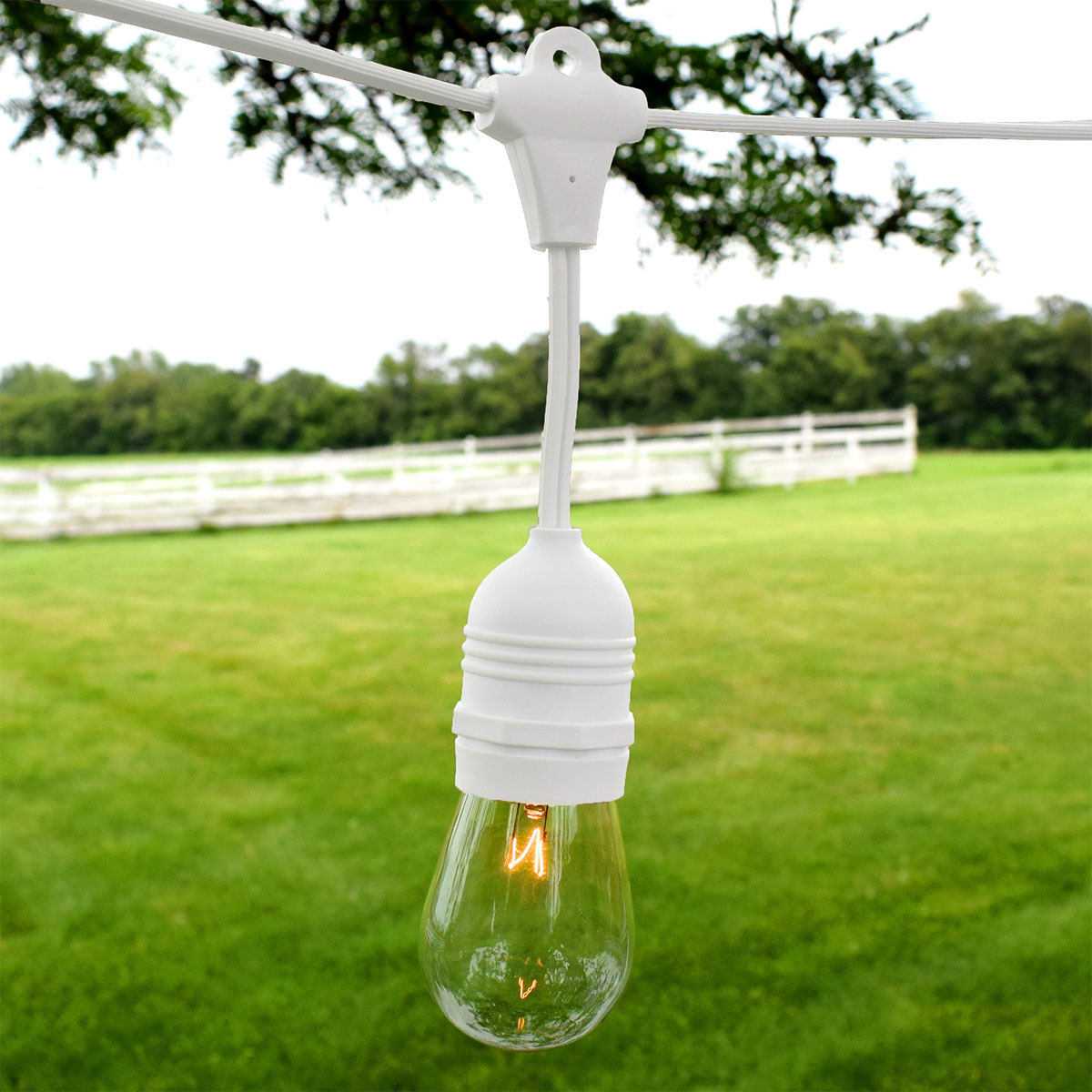Outdoor Patio String Lights 54 White Suspended White Outdoor String Lights