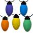 Multi-Color Holiday 10 Globe String Lights - Black Wire