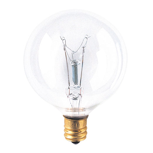 Clear Candelabra 25W Globe Bulb G16.5 - 25 Pack